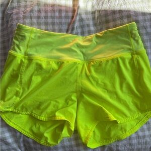 Lululemon Athletica Neon Green Athletic Shorts